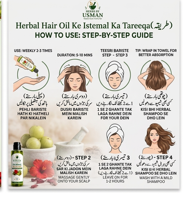 7 herbal hair oil – deeply nourishes